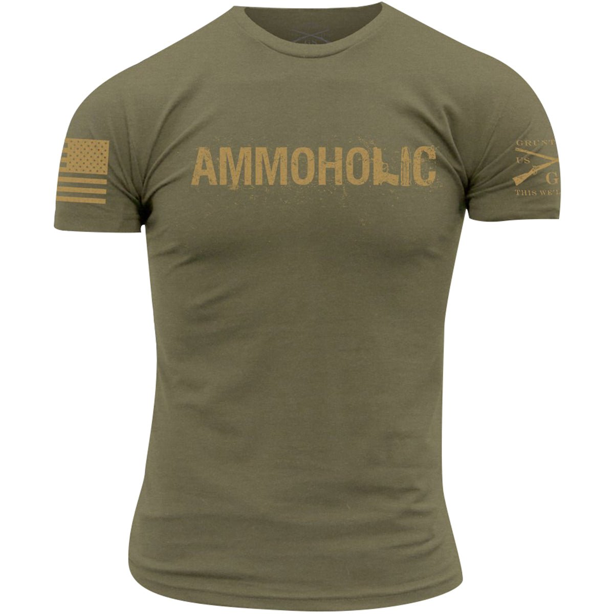 Grunt Style Ammoholic T-Shirt - Olive Green - Forza Sports