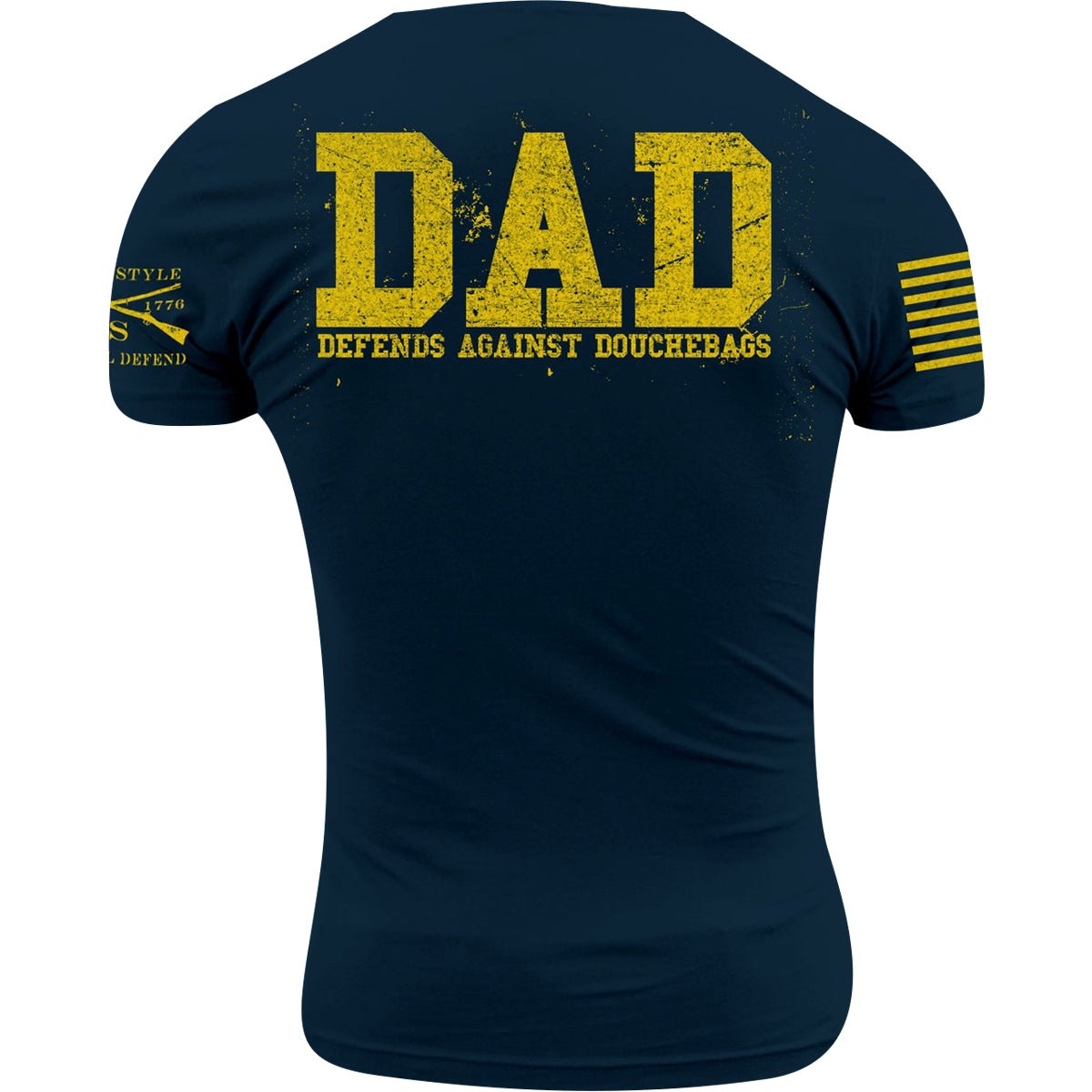 Grunt Style Dad Defend T-Shirt - Navy/Yellow - Forza Sports