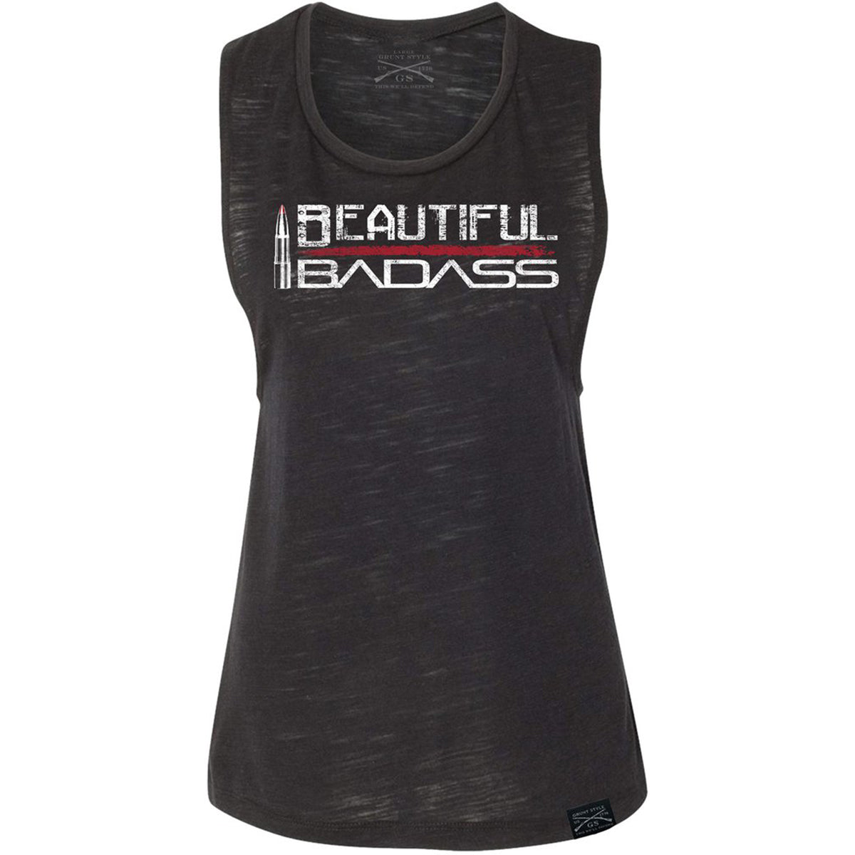 Grunt Style Women's Beautiful Badass Tank Top - Black - Forza Sports