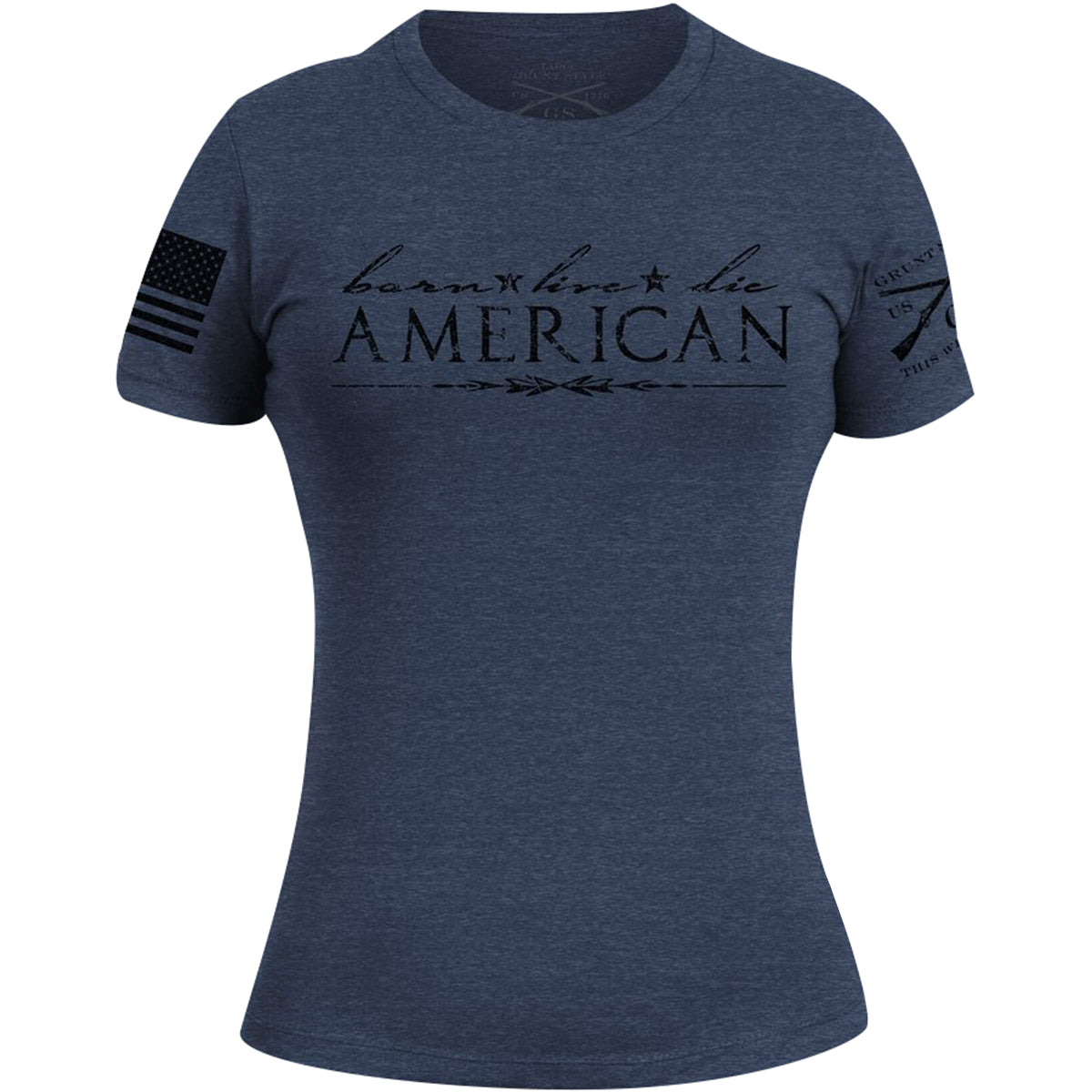 Grunt Style Women's American Woman 2.0 T-Shirt - Navy - Forza Sports