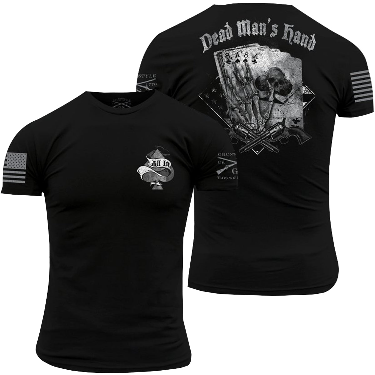 Grunt Style Dead Man's Hand T-Shirt - Black - Forza Sports