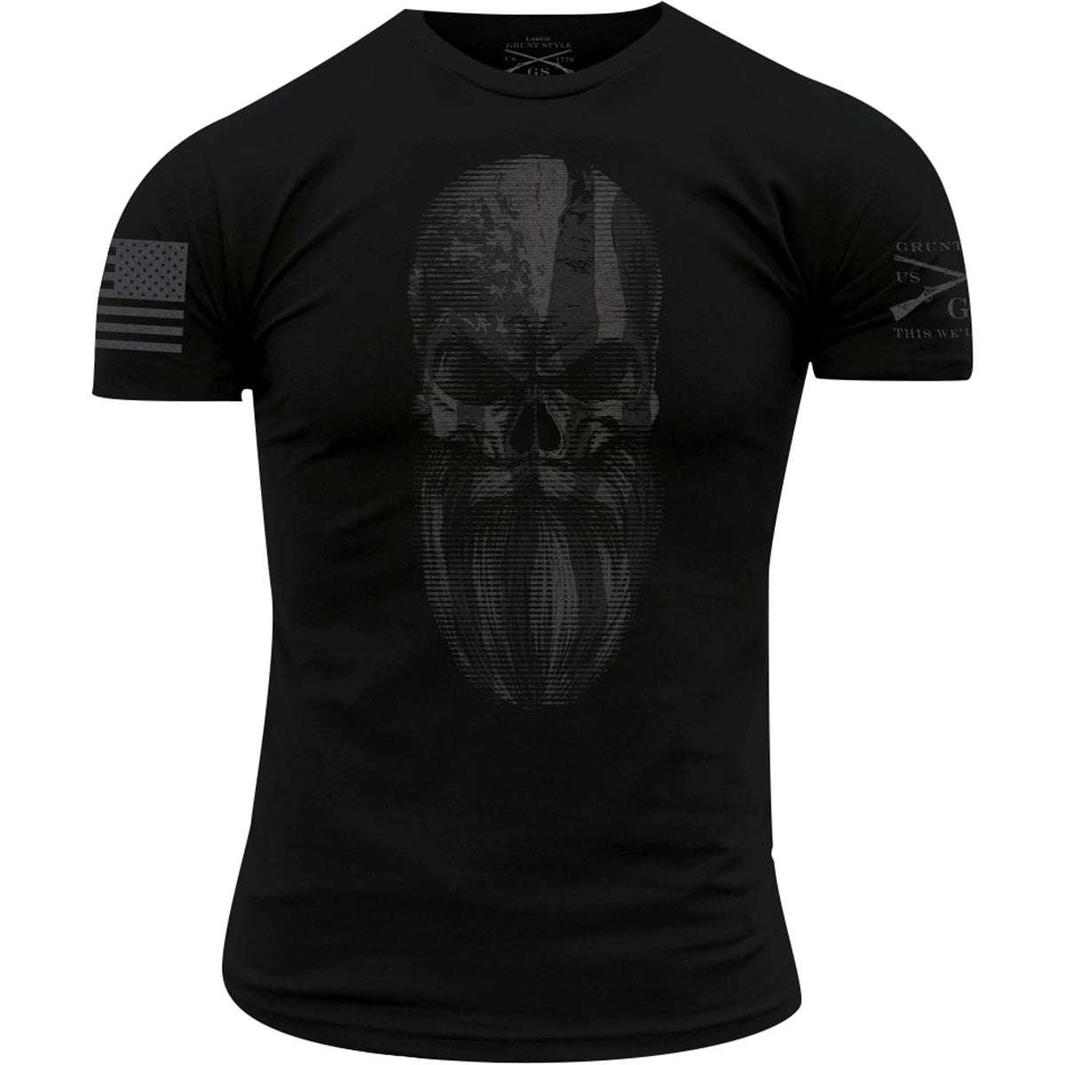 Grunt Style Spectre Beard Skull T-Shirt - Black - Forza Sports