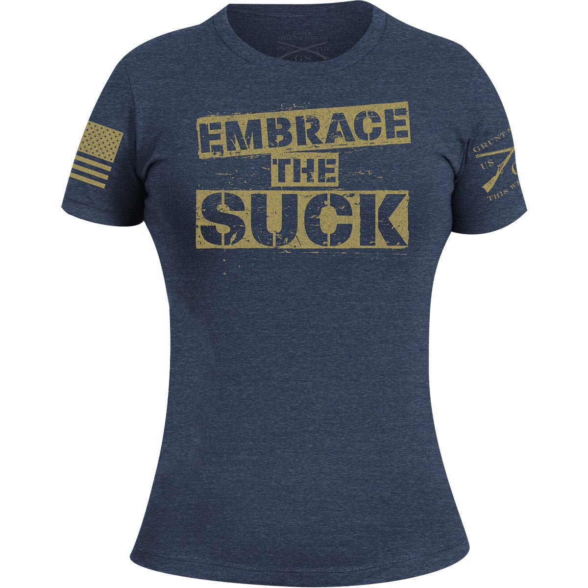 Grunt Style Embrace The Suck T-Shirt - Grigio Mélange Scuro - Foto 10