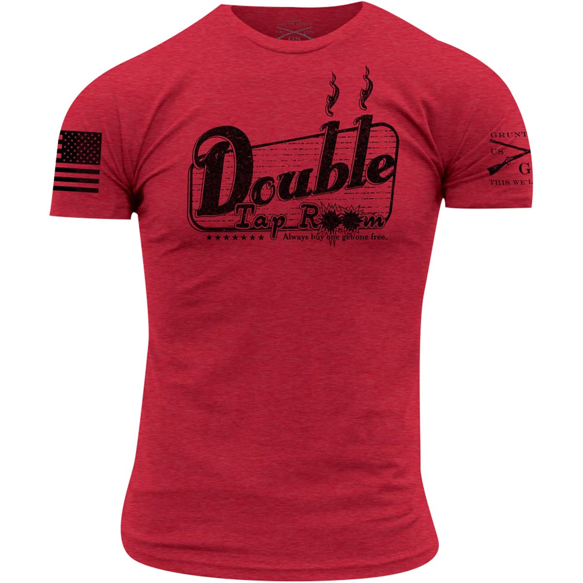 Grunt Style Double Tap Room T-Shirt - Red - Forza Sports
