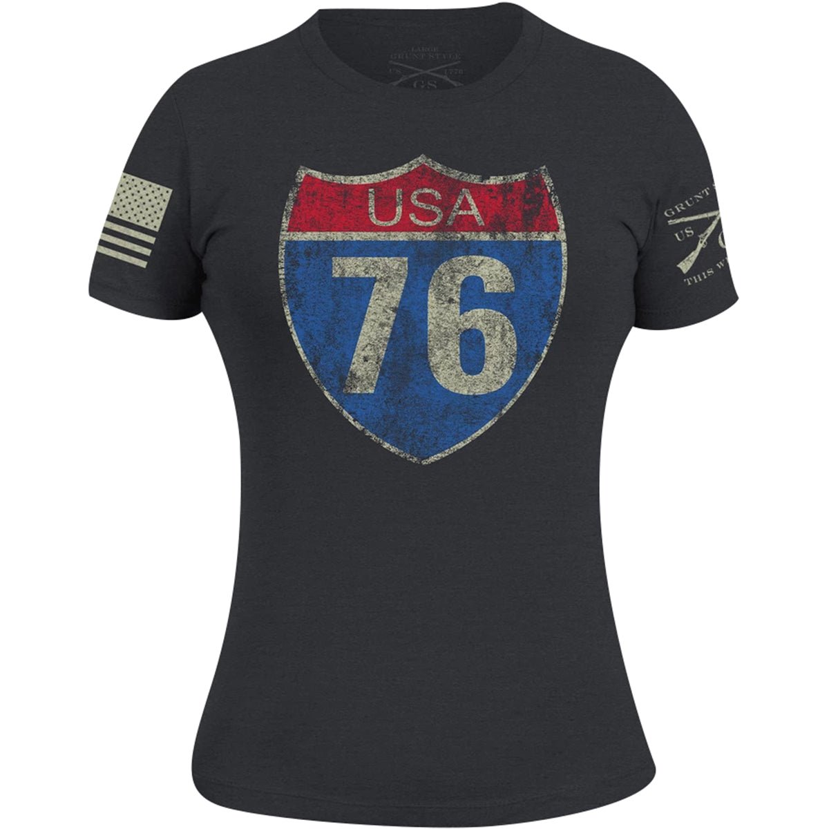Grunt Style Women's Route 76 T-Shirt - Dark Gray - Forza Sports