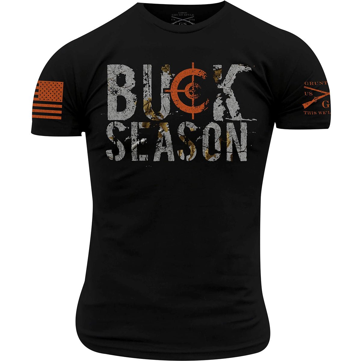 Grunt Style Realtree AP Snow - Buck Season T-Shirt - Black - Forza Sports