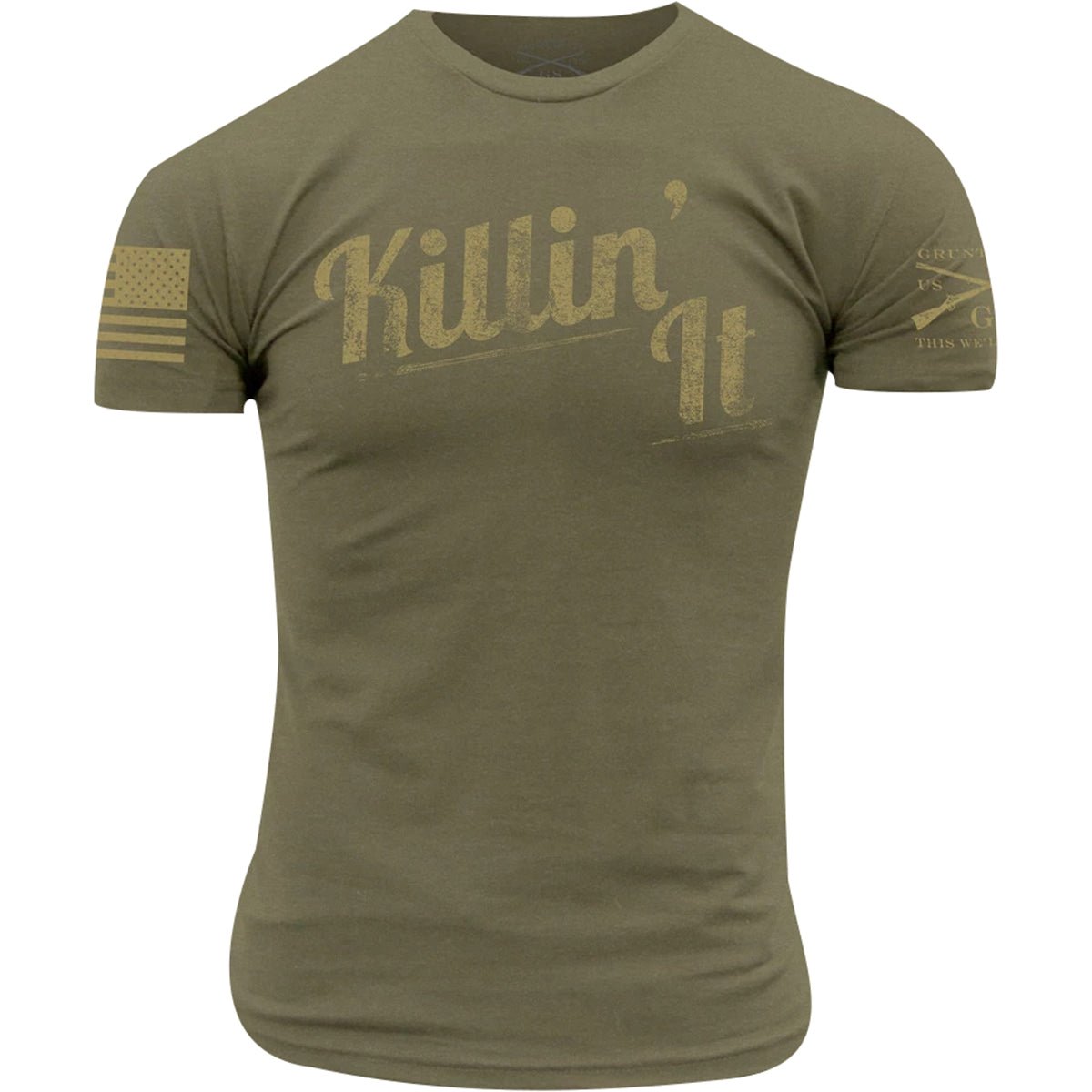 Grunt Style Killin' It T-Shirt - Small - Military Green - Forza Sports