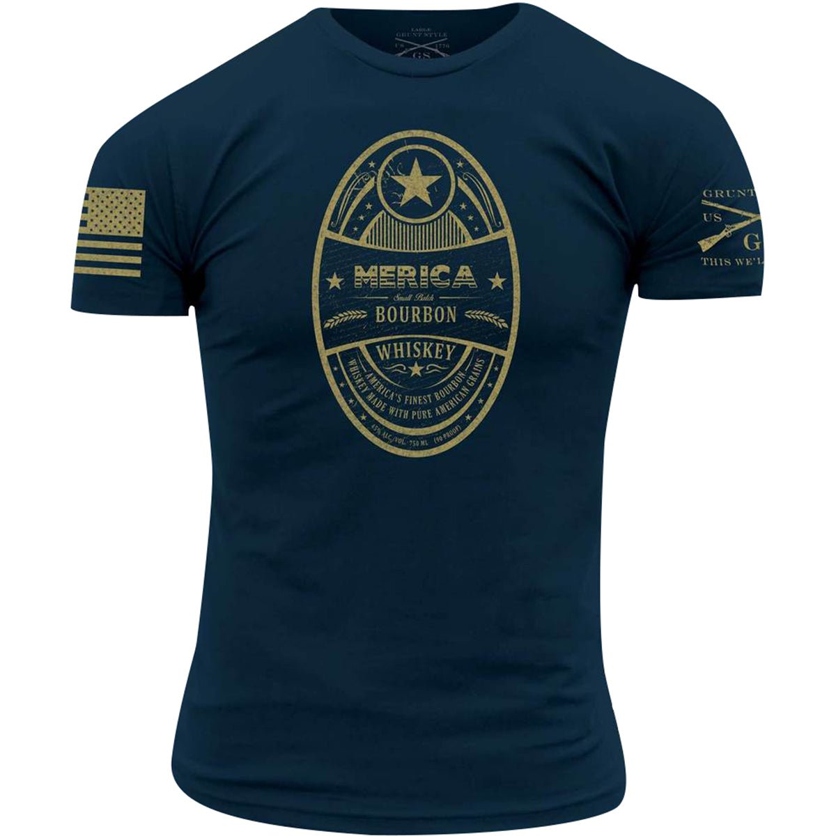 Grunt Style Merica Bourbon Label T-Shirt - Forza Sports