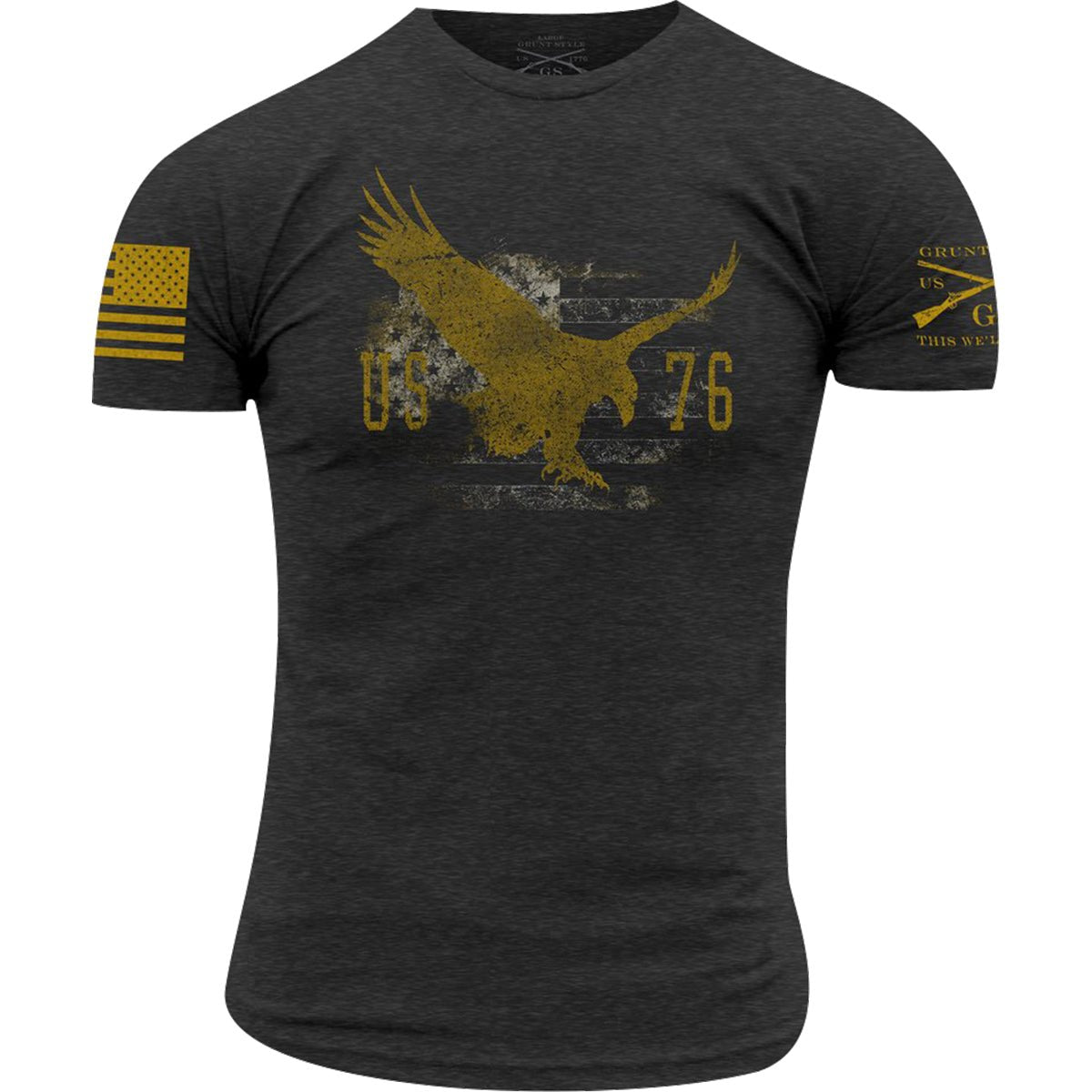 Grunt Style True American Spirit T-Shirt - Charcoal - Forza Sports