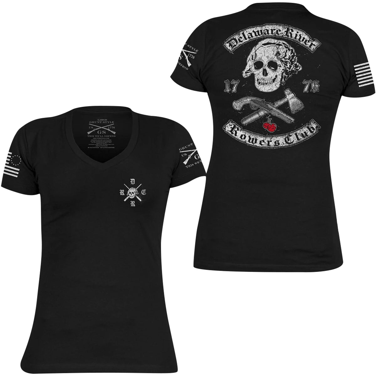 Grunt Style Women's DRRC V - Neck T-Shirt - Black - Forza Sports