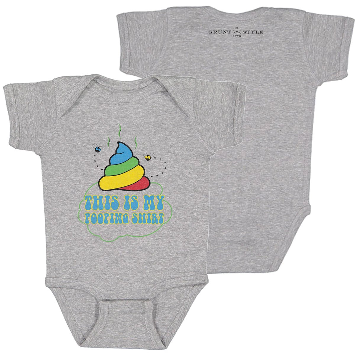 Grunt Style This Is My Pooping Shirt Runtsie One - Piece - Gray - Forza Sports