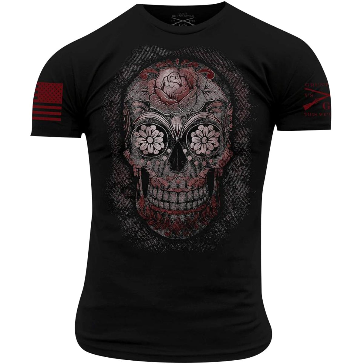 Grunt Style Sugar Skull T-Shirt - Black - Forza Sports