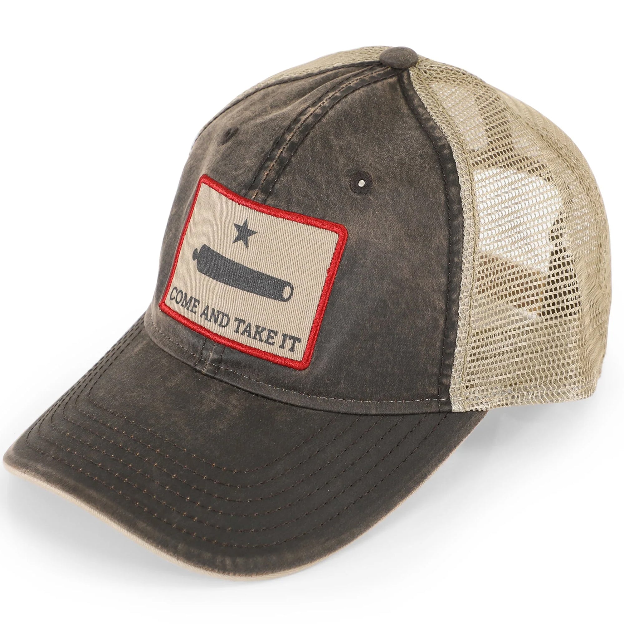 Grunt Style Come And Take It Texas Pride Snapback Hat - Brown/Sand Grunt Style