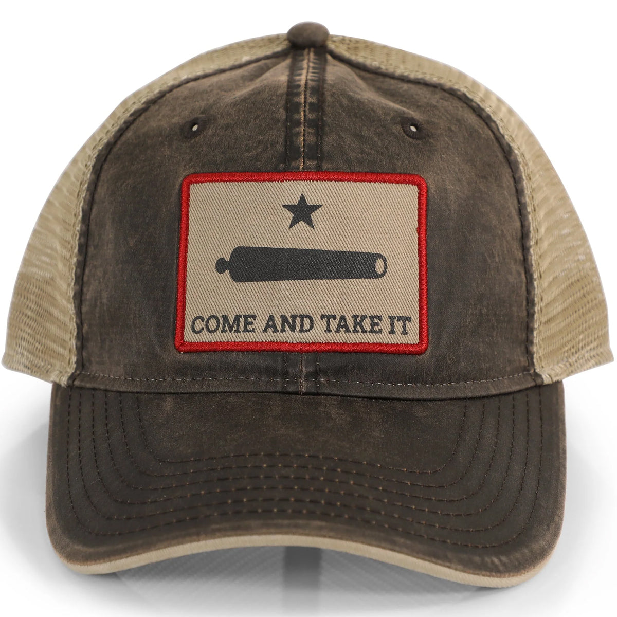 Grunt Style Come And Take It Texas Pride Snapback Hat - Brown/Sand Grunt Style