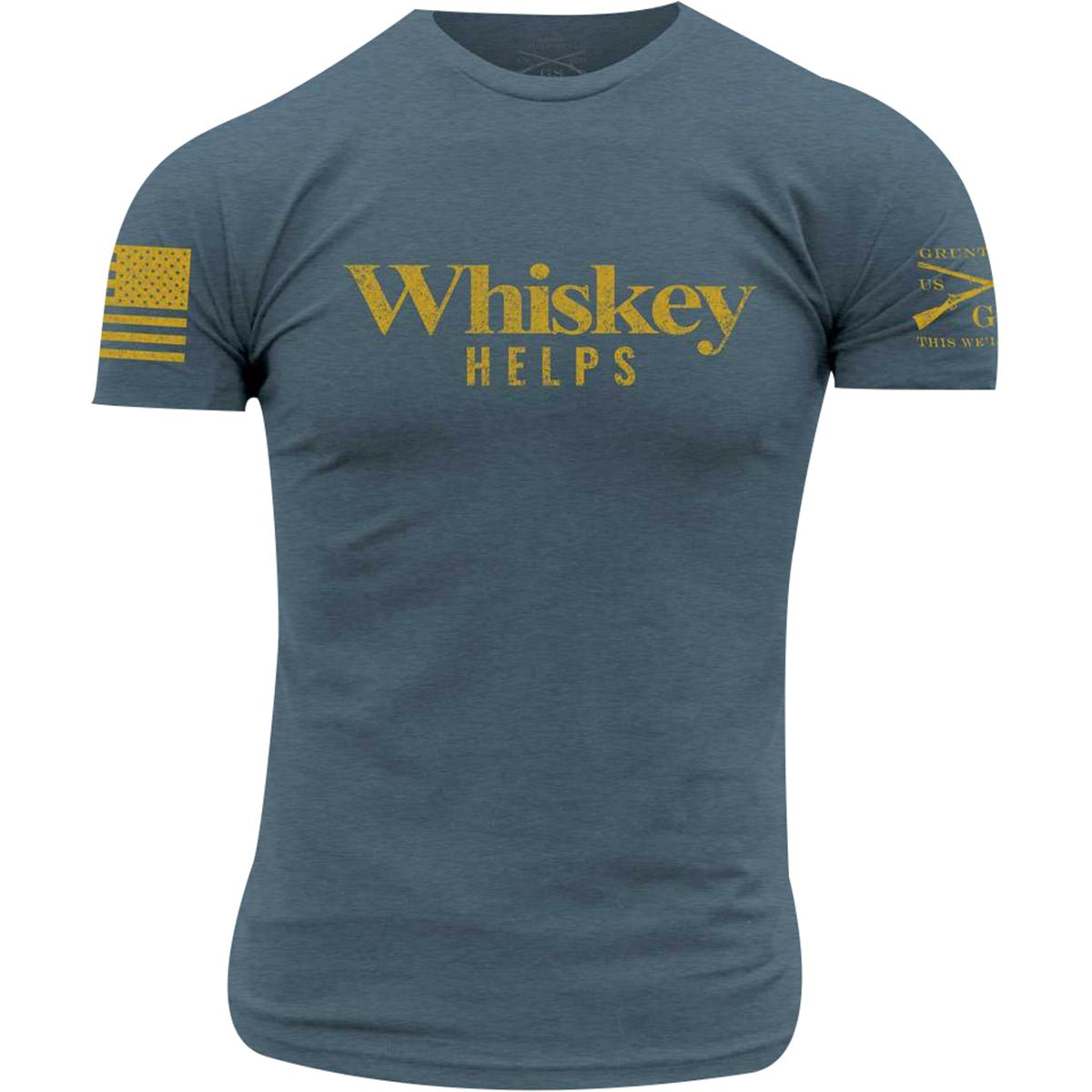 Grunt Style Whiskey Helps T-Shirt - Forza Sports - indigo