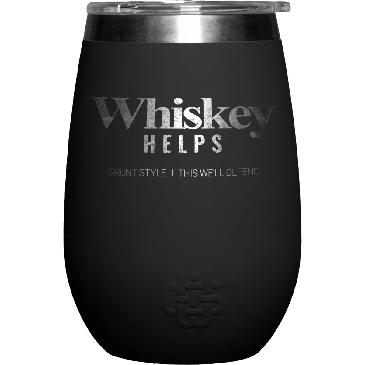 Grunt Style 12 oz. Whiskey Helps Insulated Stainless Steel Tumbler - Black - Forza Sports