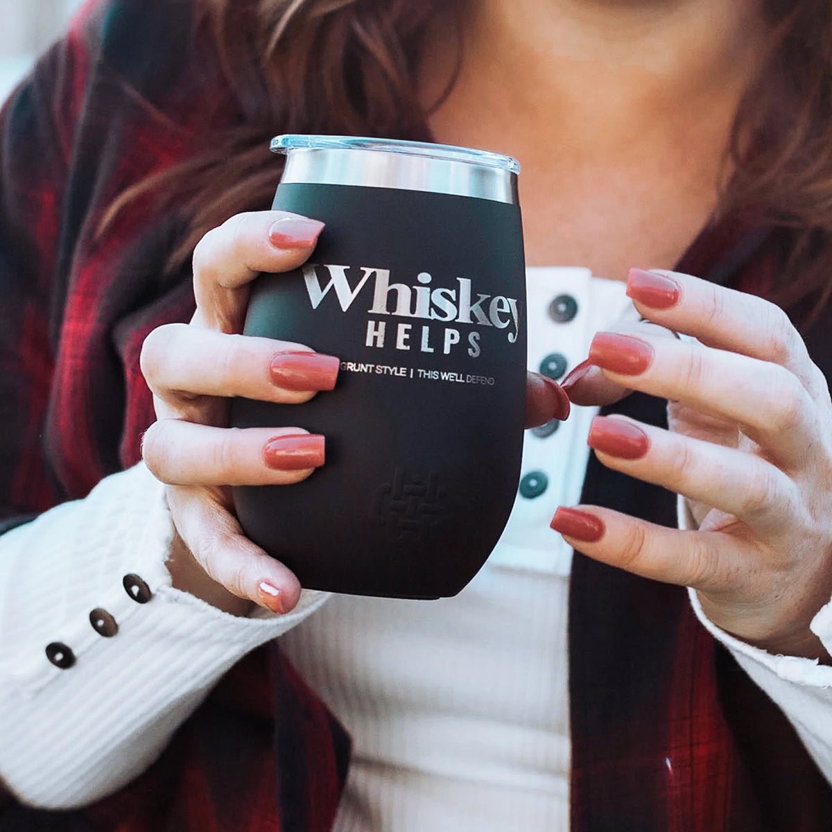 Grunt Style 12 oz. Whiskey Helps Insulated Stainless Steel Tumbler - Black - Forza Sports
