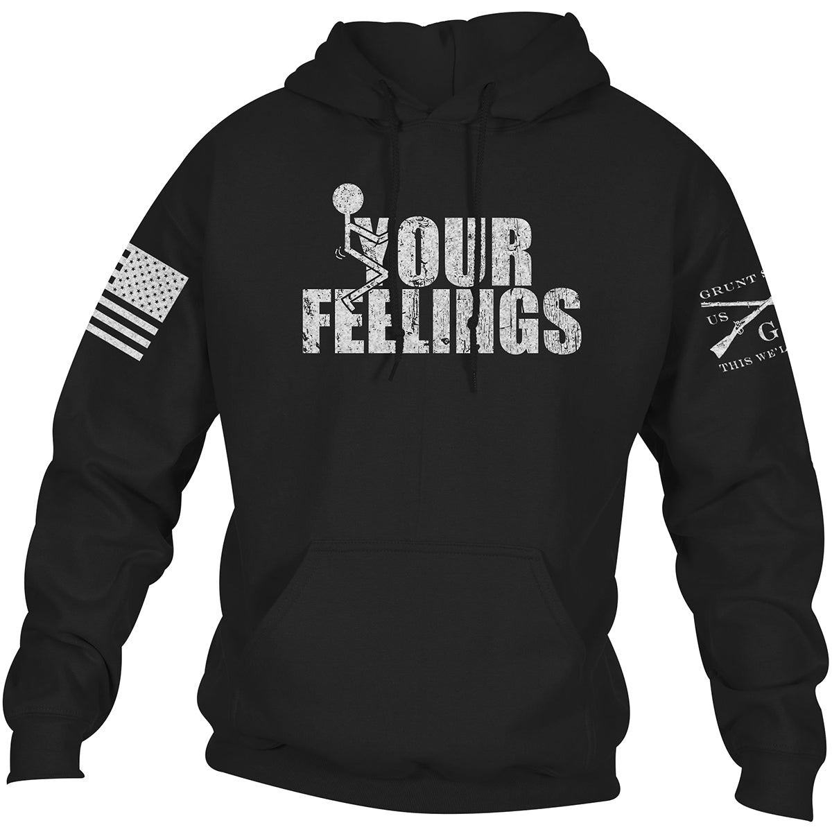 Grunt Style Fck Your Feelings Pullover Hoodie - Black - Forza Sports