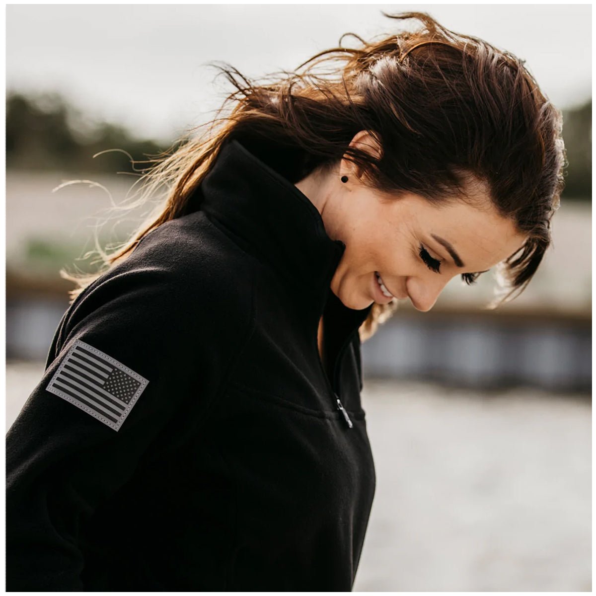 Grunt Style Women's Tech Quarter Zip Fleece Jacket - Black - Forza Sports