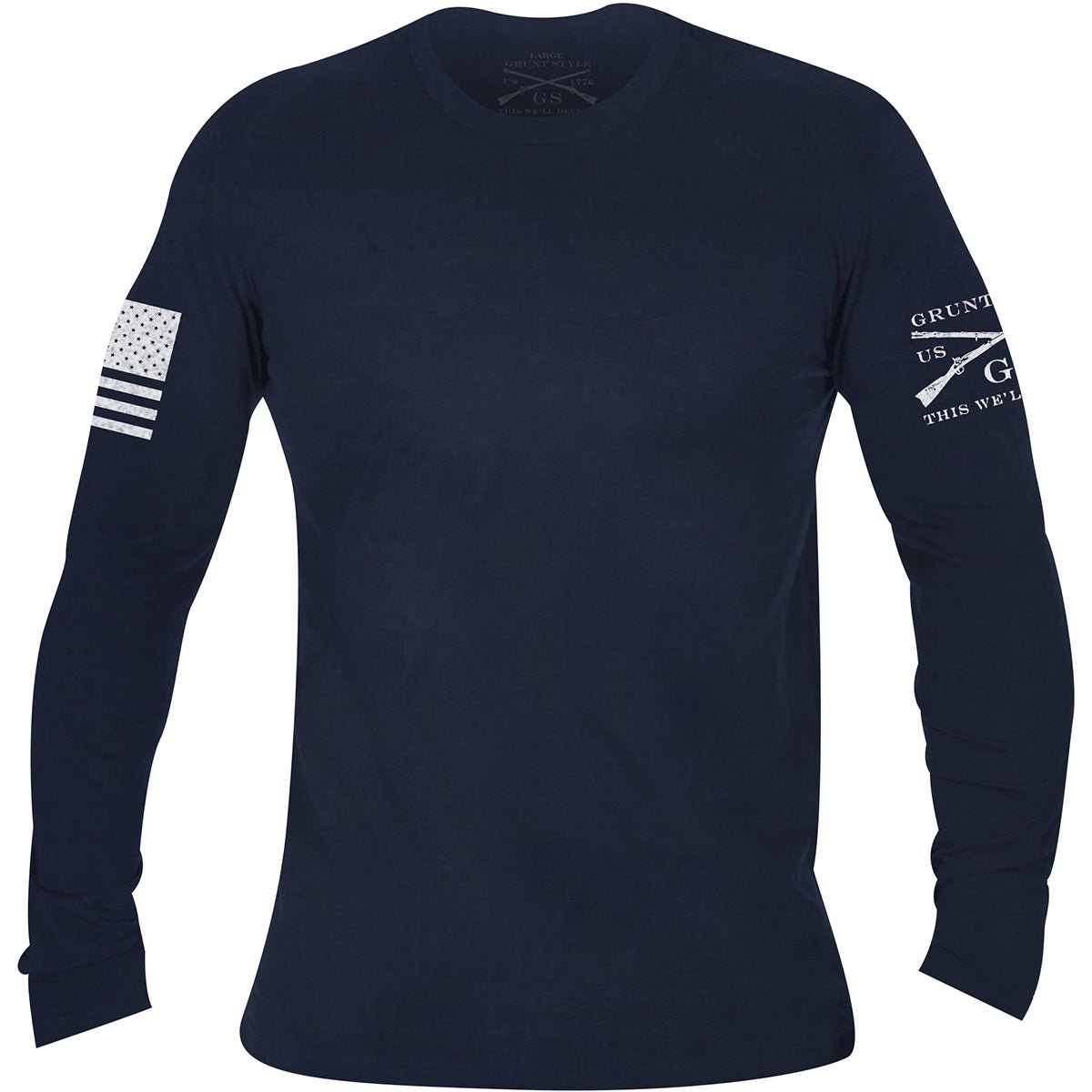 Grunt Style Basic Long Sleeve T-Shirt - Navy - Forza Sports