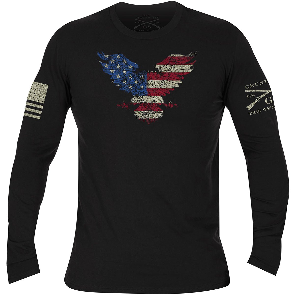 Grunt Style Freagle Long Sleeve T-Shirt - Black - Forza Sports