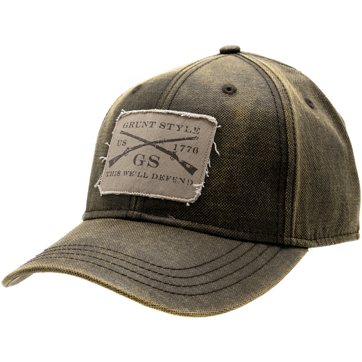 Grunt Style Faux Waxy Cotton Hat - Military Green Grunt Style