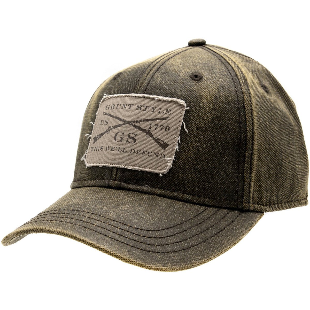 Grunt Style Faux Waxy Cotton Hat - Military Green - Forza Sports