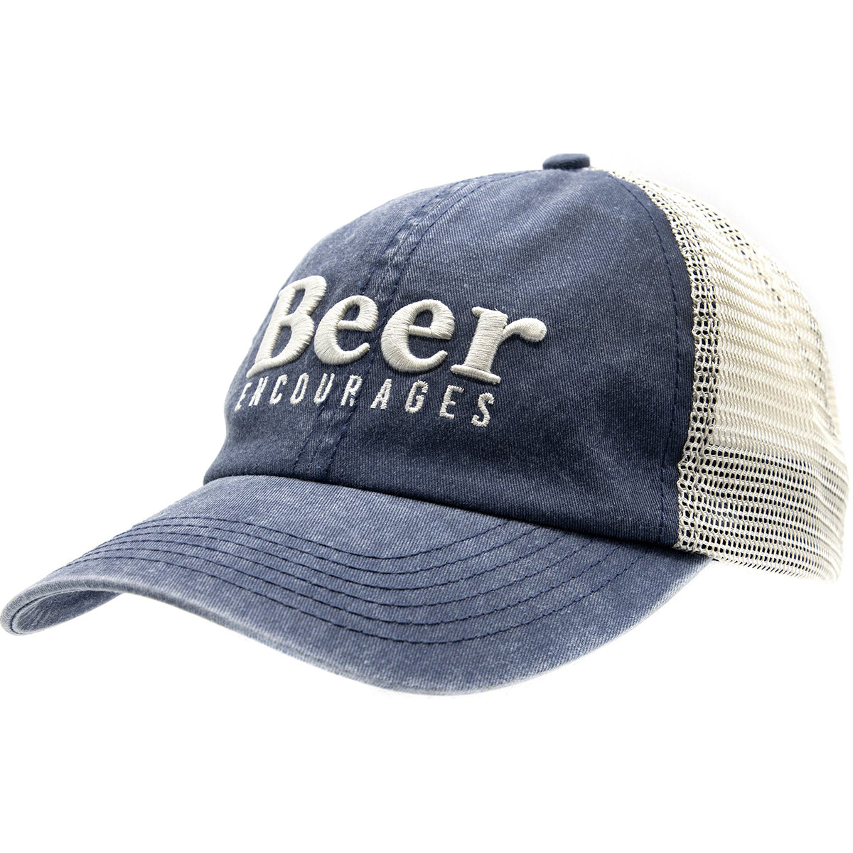 Grunt Style Beer Encourages Mesh Hat - Blue Grunt Style