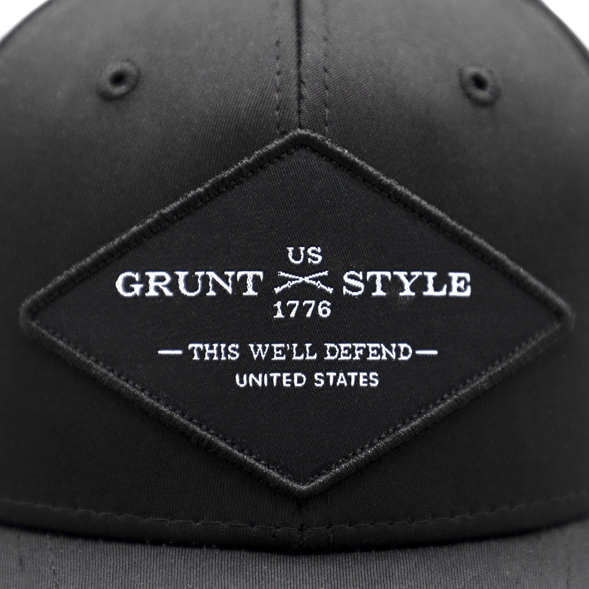 Grunt Style Logo Black Performance Hat Grunt Style