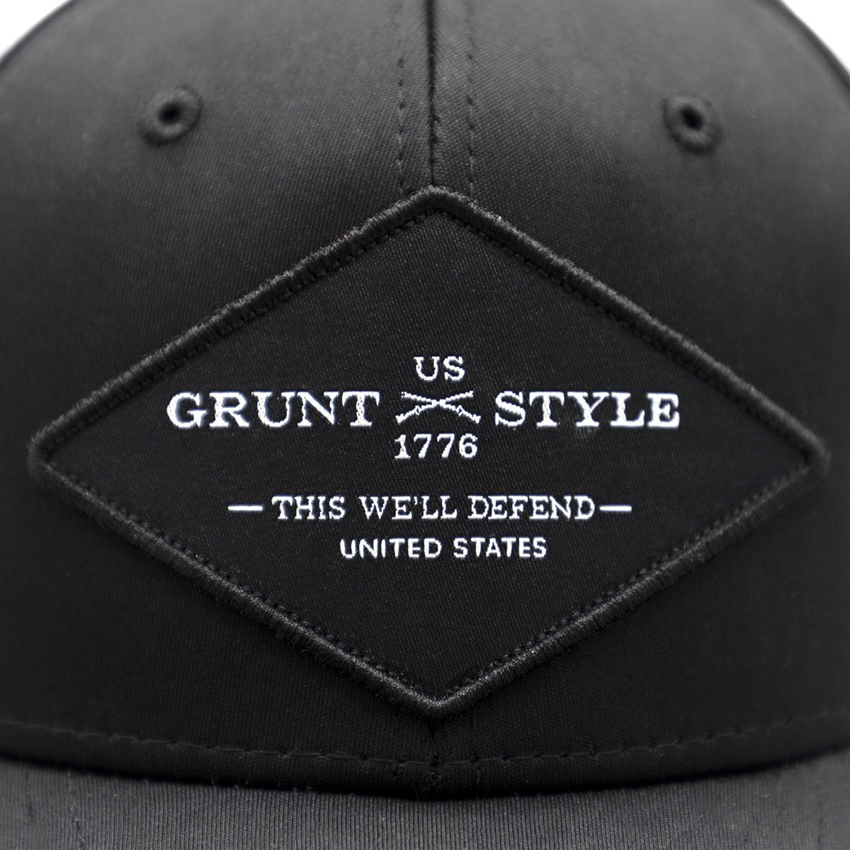 Grunt Style Logo Black Performance Hat - Forza Sports