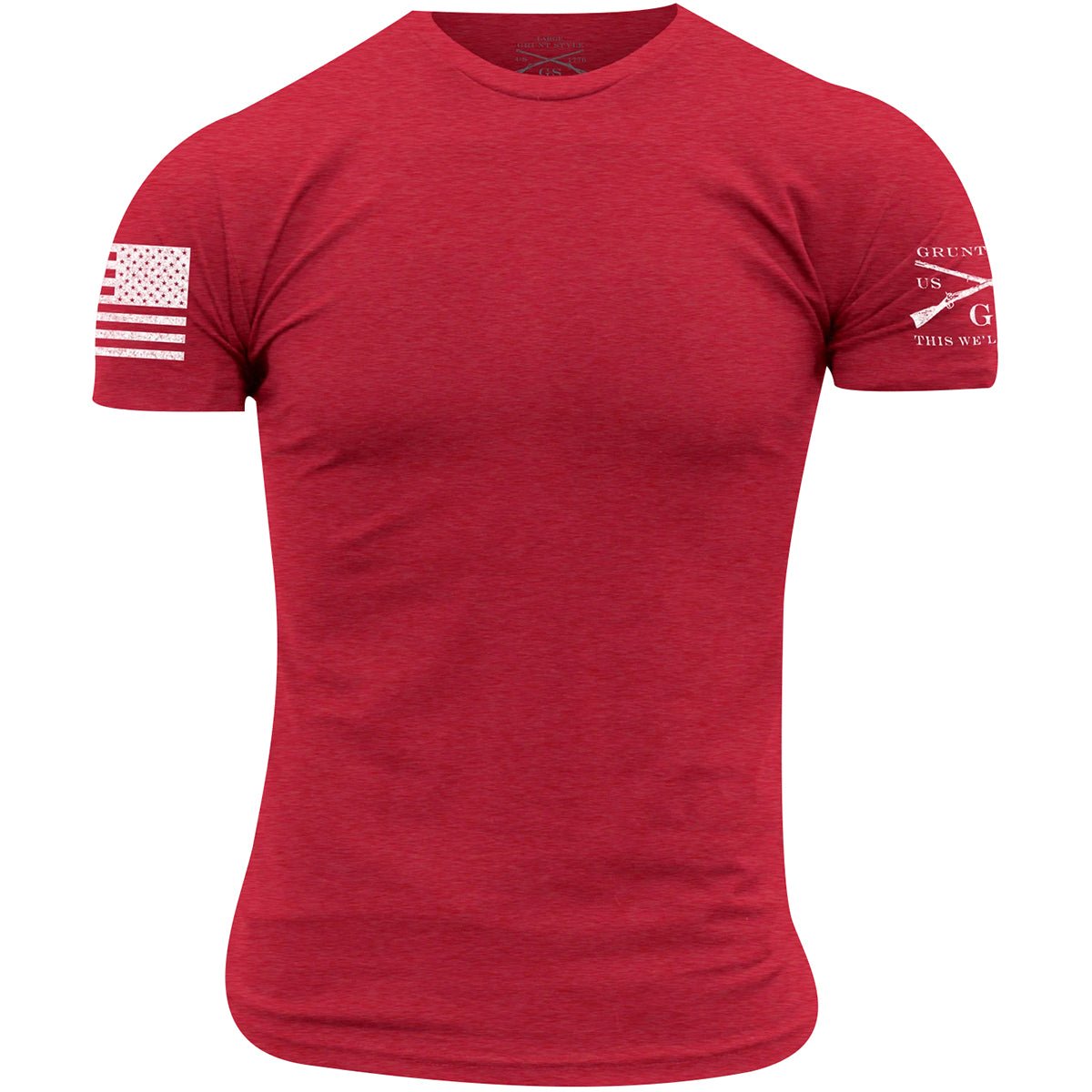 Grunt Style Basic Crew T-Shirt - Red - Forza Sports