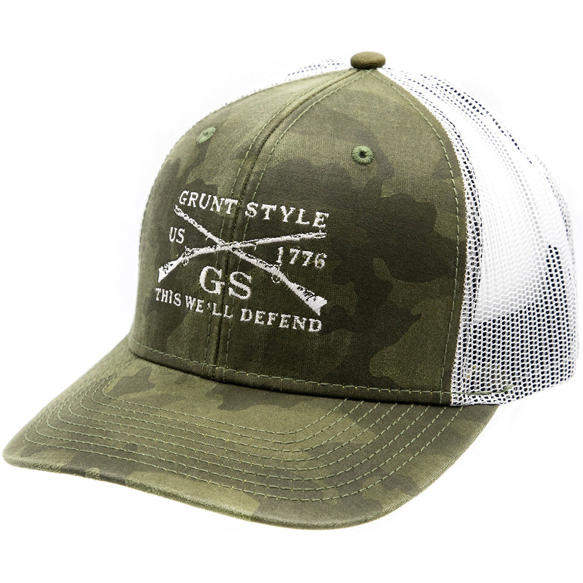Grunt Style Embroidered Logo Hat - Camo Grunt Style