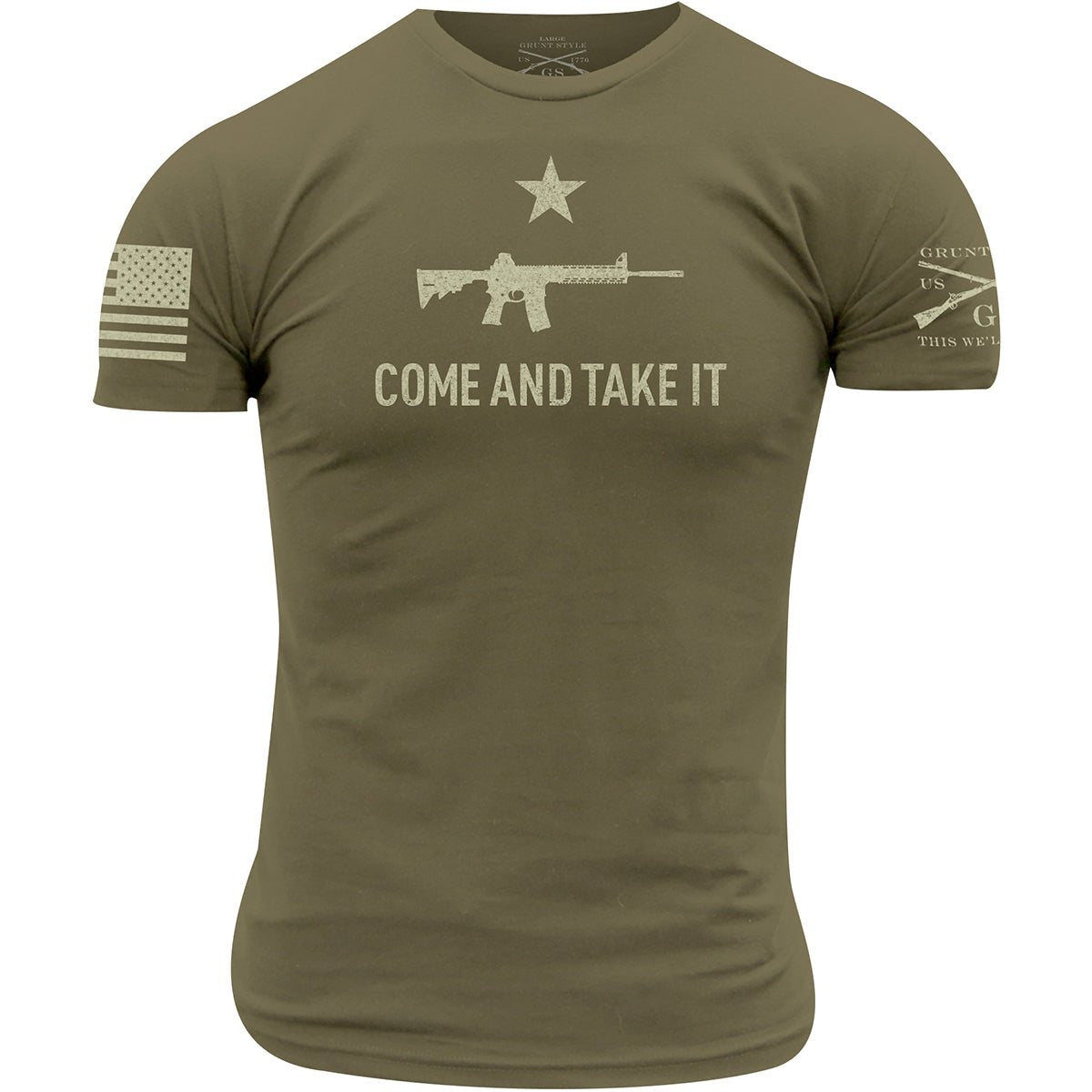 Grunt Style Come and Take It 2A Edition T-Shirt - Military Green - Forza Sports