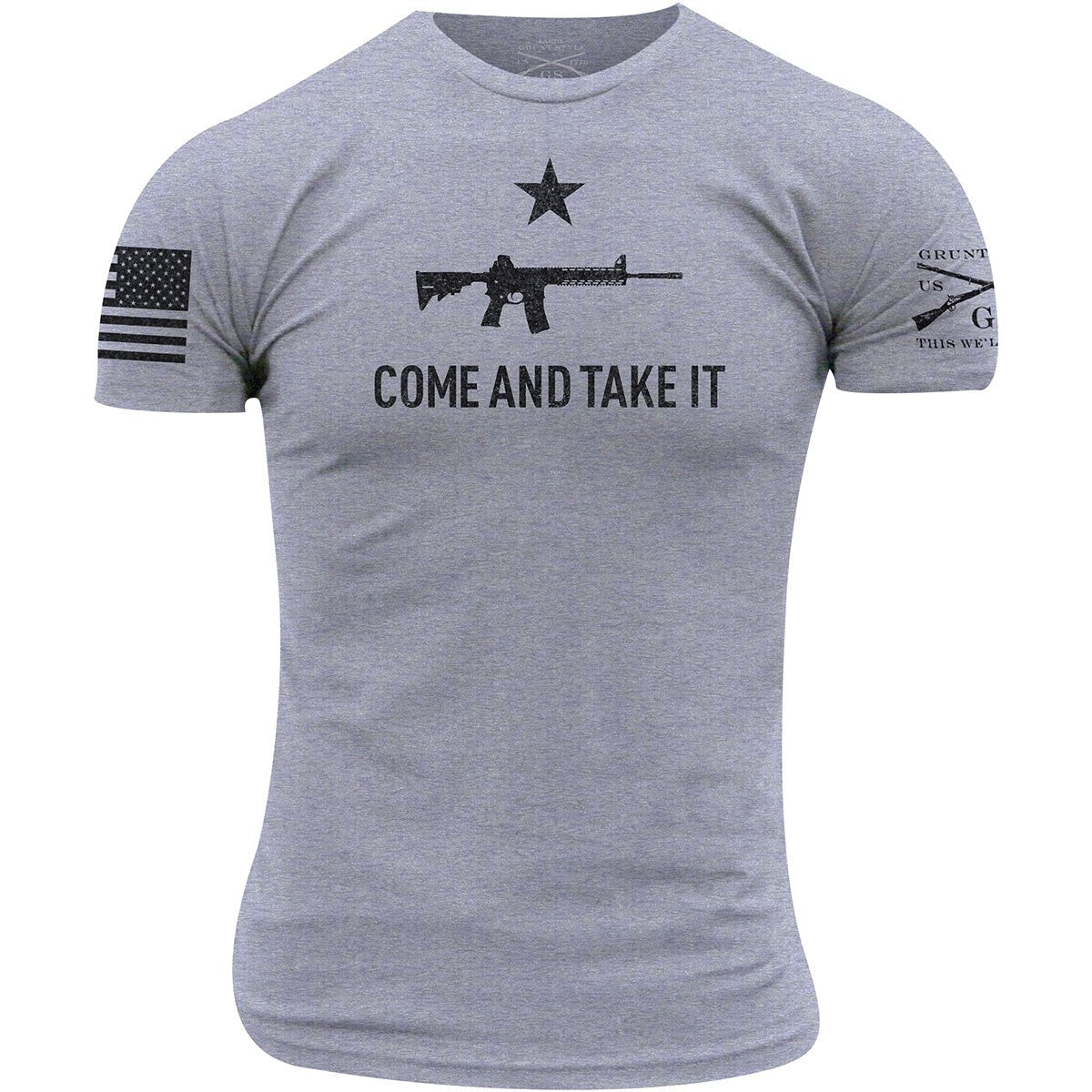 Grunt Style Come and Take It 2A Edition T-Shirt - Heather Gray - Forza Sports