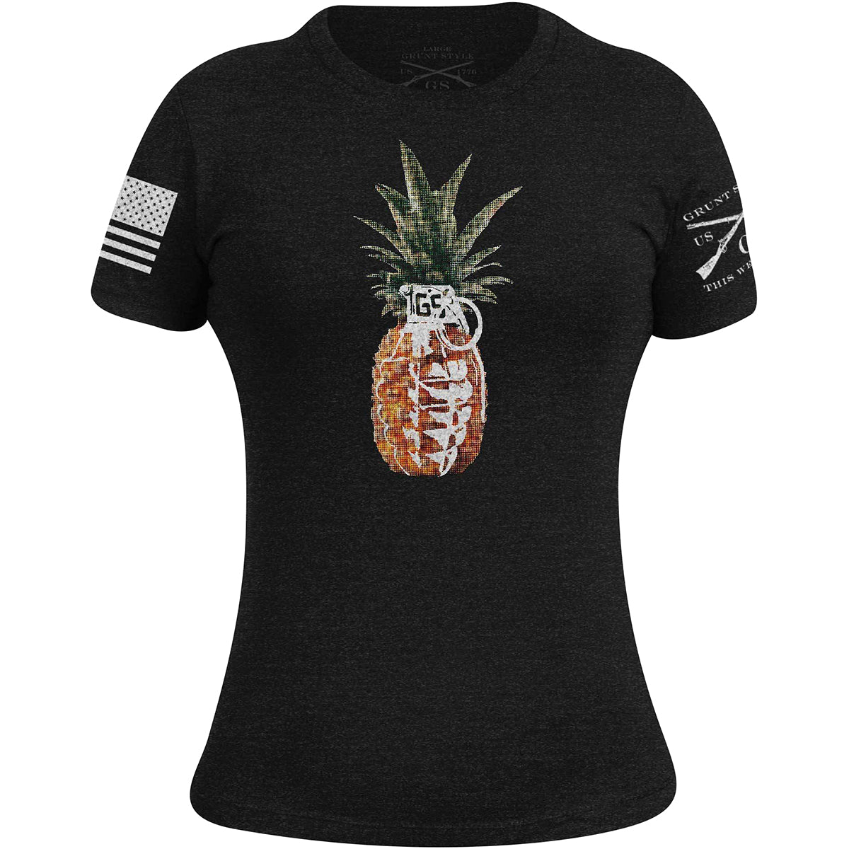 Grunt Style Women's Pineapple Grenade T-Shirt - Black - Forza Sports