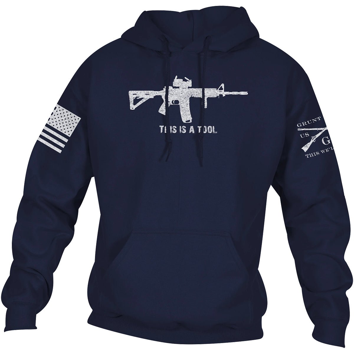 Grunt Style I Am The Weapon Pullover Hoodie - Navy - Forza Sports