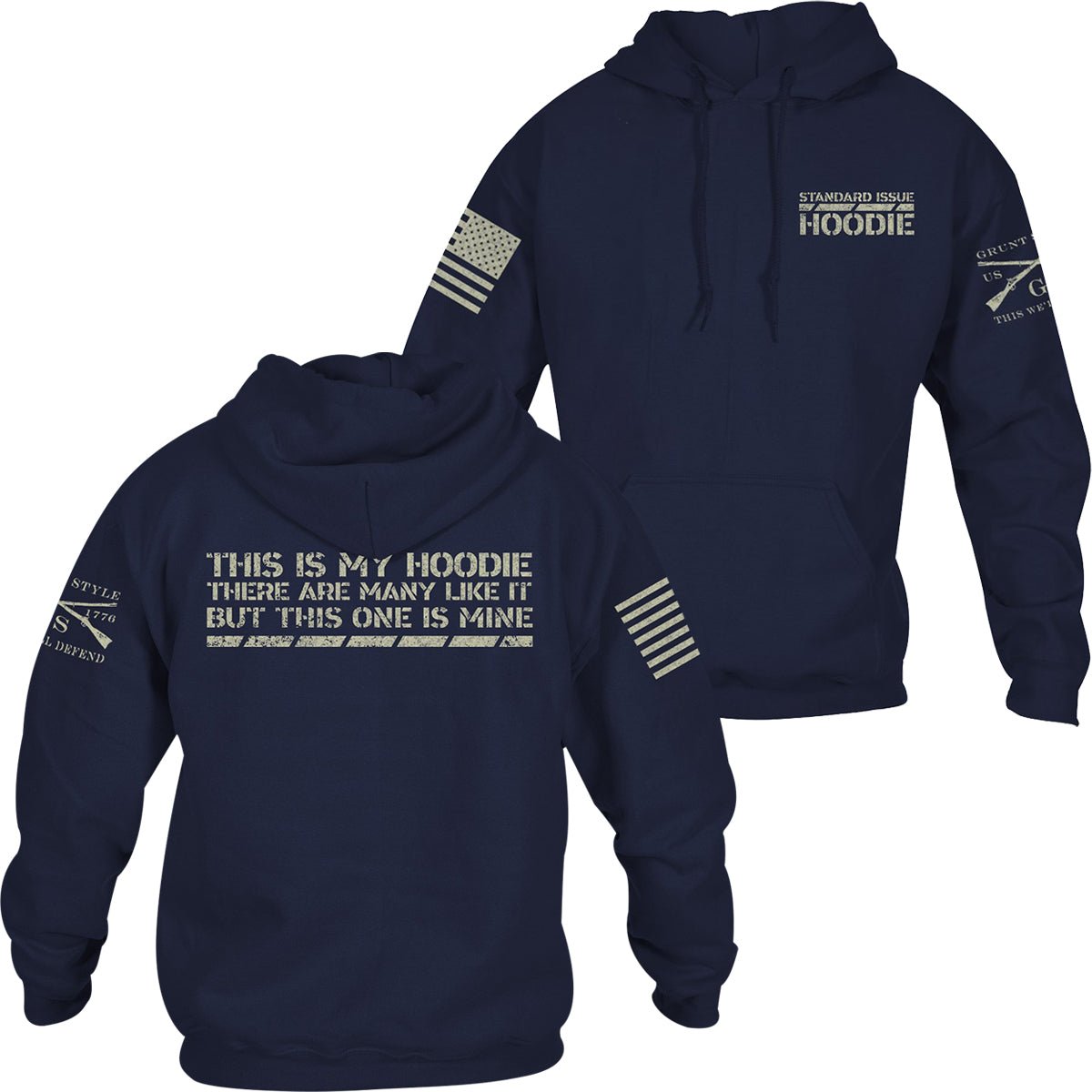 Grunt Style This Is My Hoodie Pullover Hoodie - Navy - Forza Sports