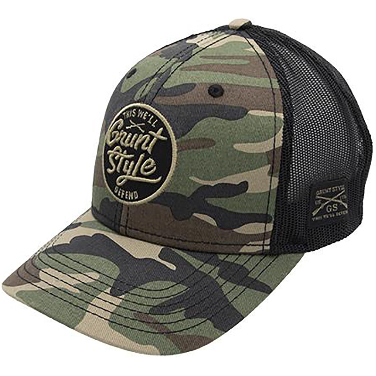 Grunt Style Script Logo Camo Hat - Forza Sports