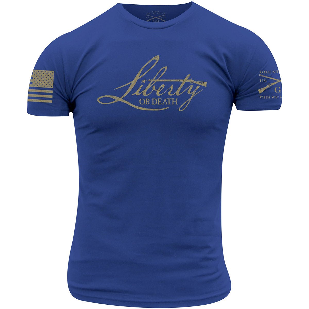 Grunt Style Liberty Or Death 2.0 T-Shirt - Royal Blue - Forza Sports