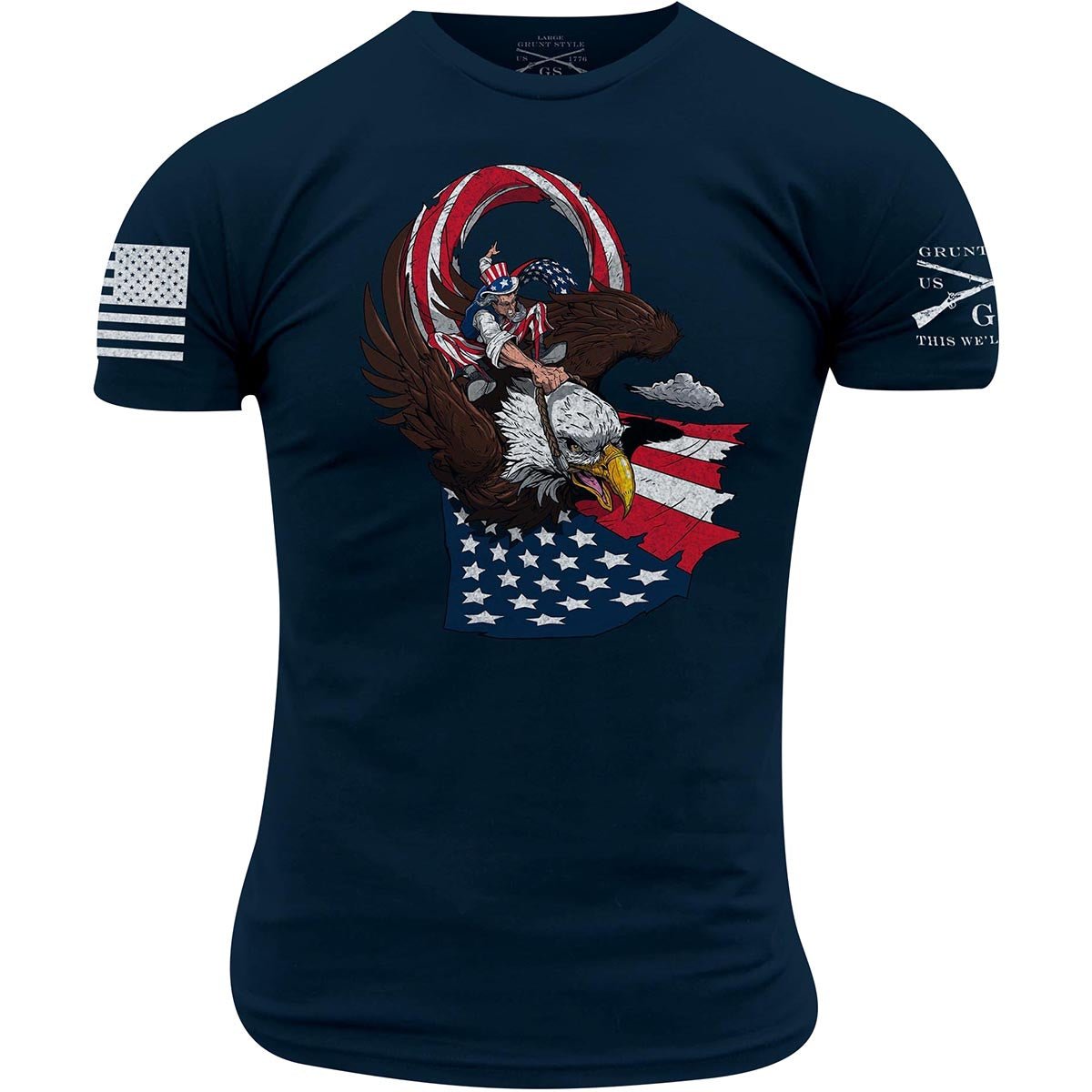 Grunt Style Eagle Rider T-Shirt - Navy - Forza Sports