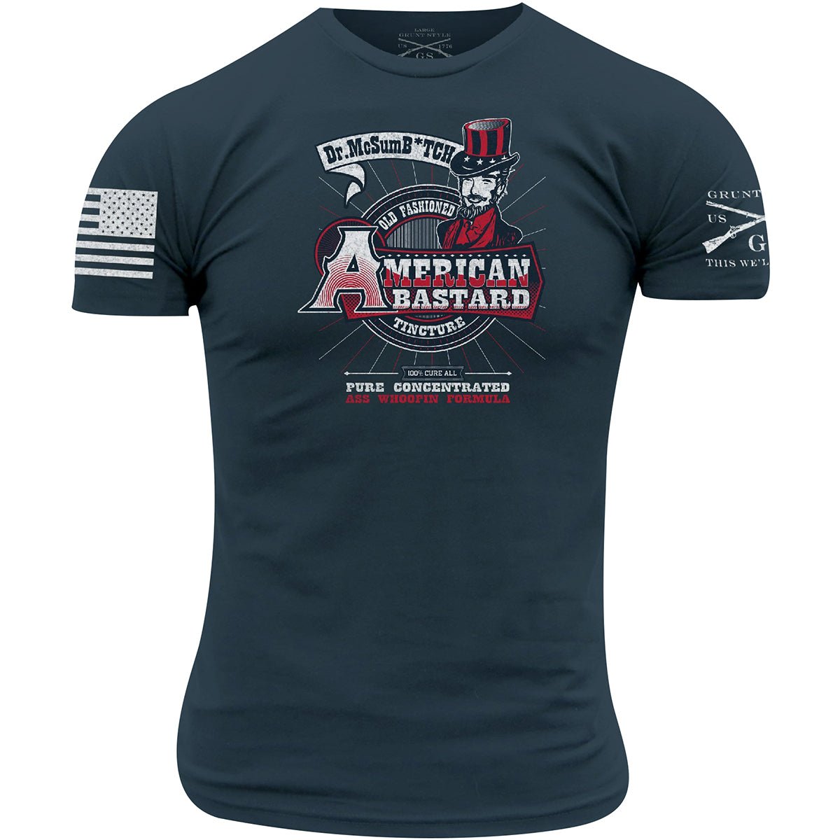 Grunt Style American Bastard T-Shirt - Navy - Forza Sports