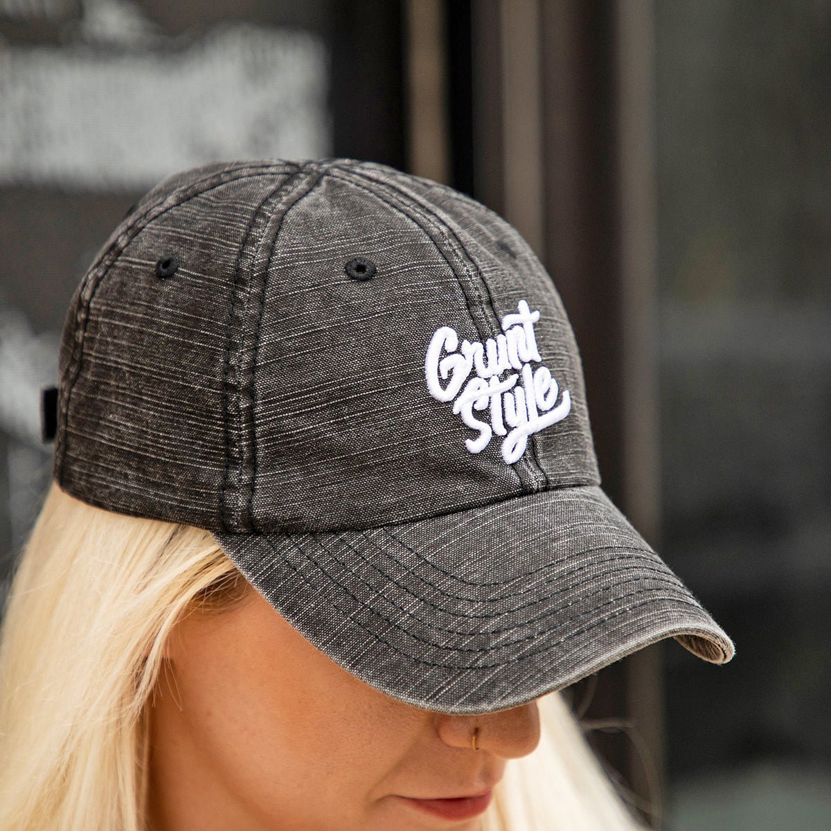 Grunt Style Script Logo Charcoal Wash Hat - Forza Sports