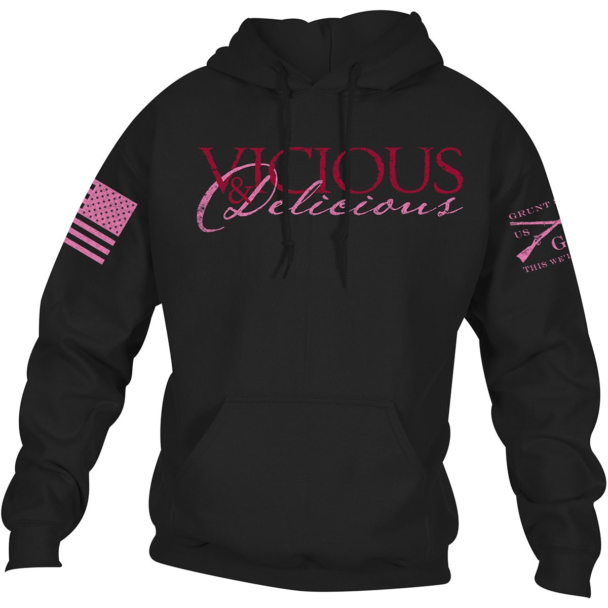 Grunt Style Vicious & Delicious Pullover Hoodie - Black - Forza Sports