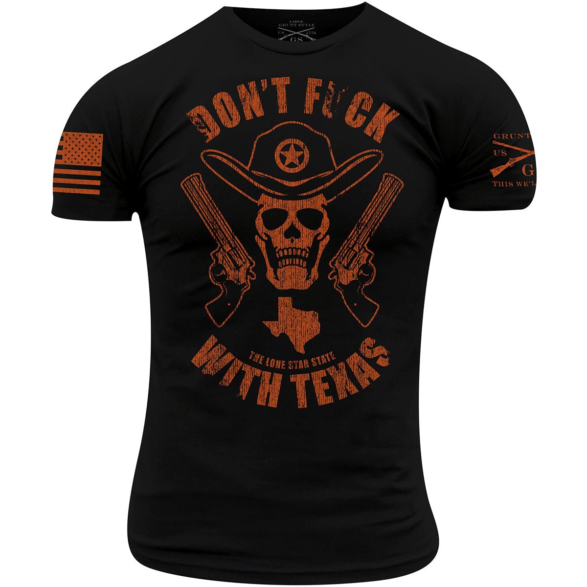 Grunt Style Don't Fck With Texas T-Shirt - Black - Forza Sports