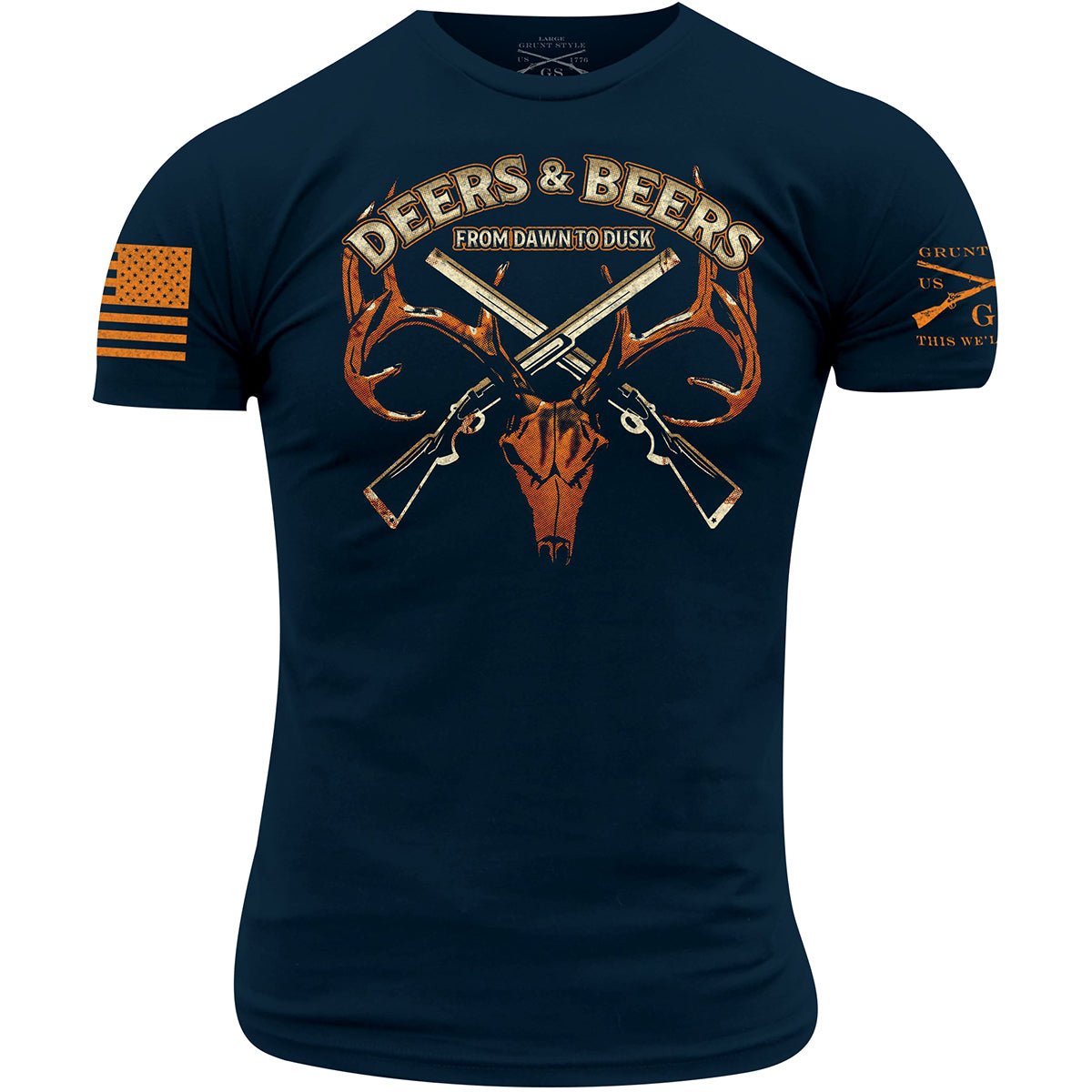 Grunt Styler Deers & Beers T-Shirt - Blue - Forza Sports