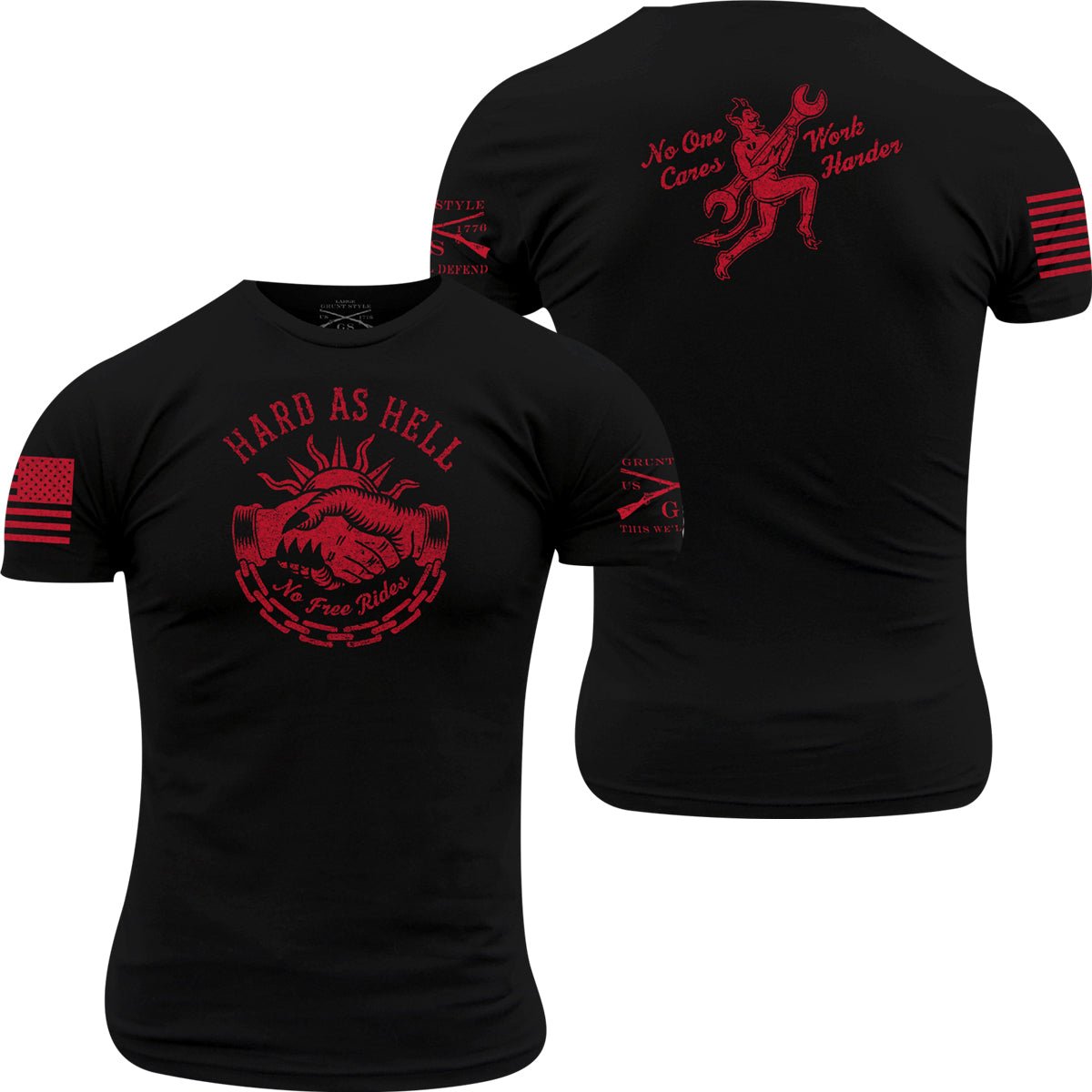 Grunt Style Hard As Hell T-Shirt - Black - Forza Sports