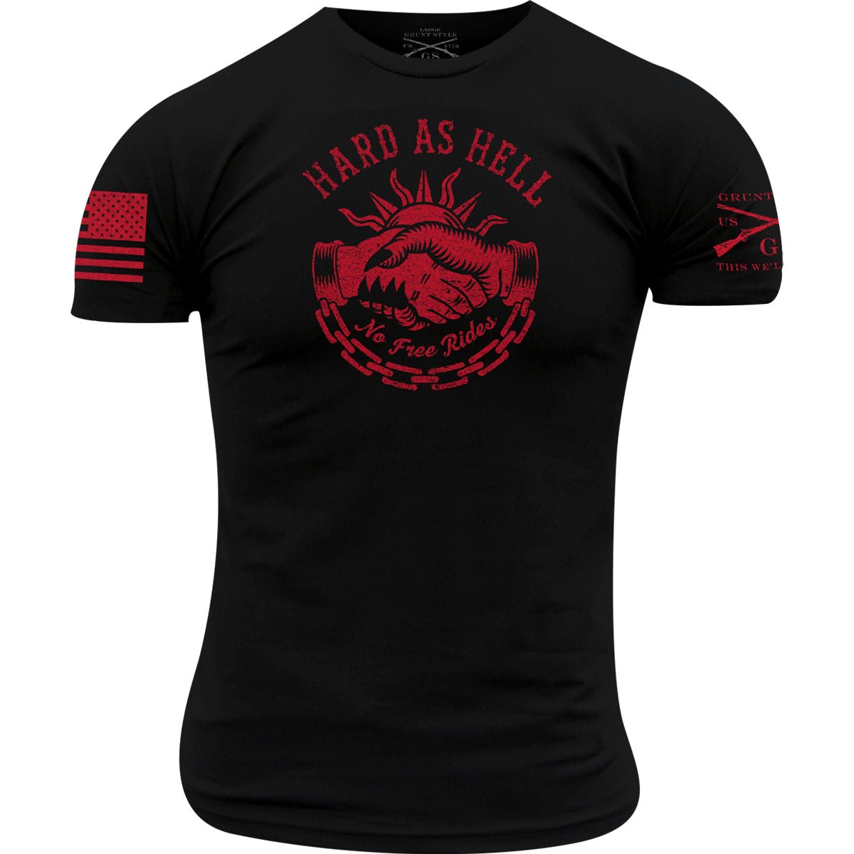 Grunt Style Hard As Hell T-Shirt - Black - Forza Sports