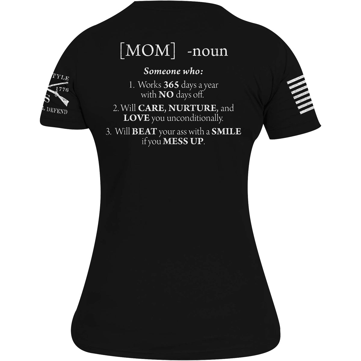 Grunt Style Women's Relaxed Fit Mom Defined T-Shirt - Black - Forza Sports