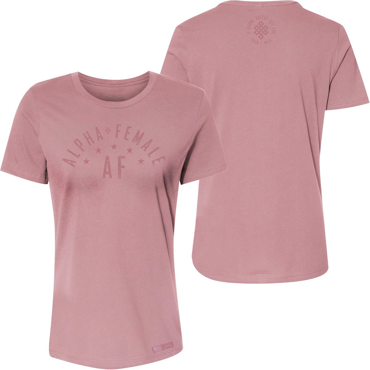 Grunt Style Women's Alpha Female AF Relaxed Fit T-Shirt - Pink - Forza Sports