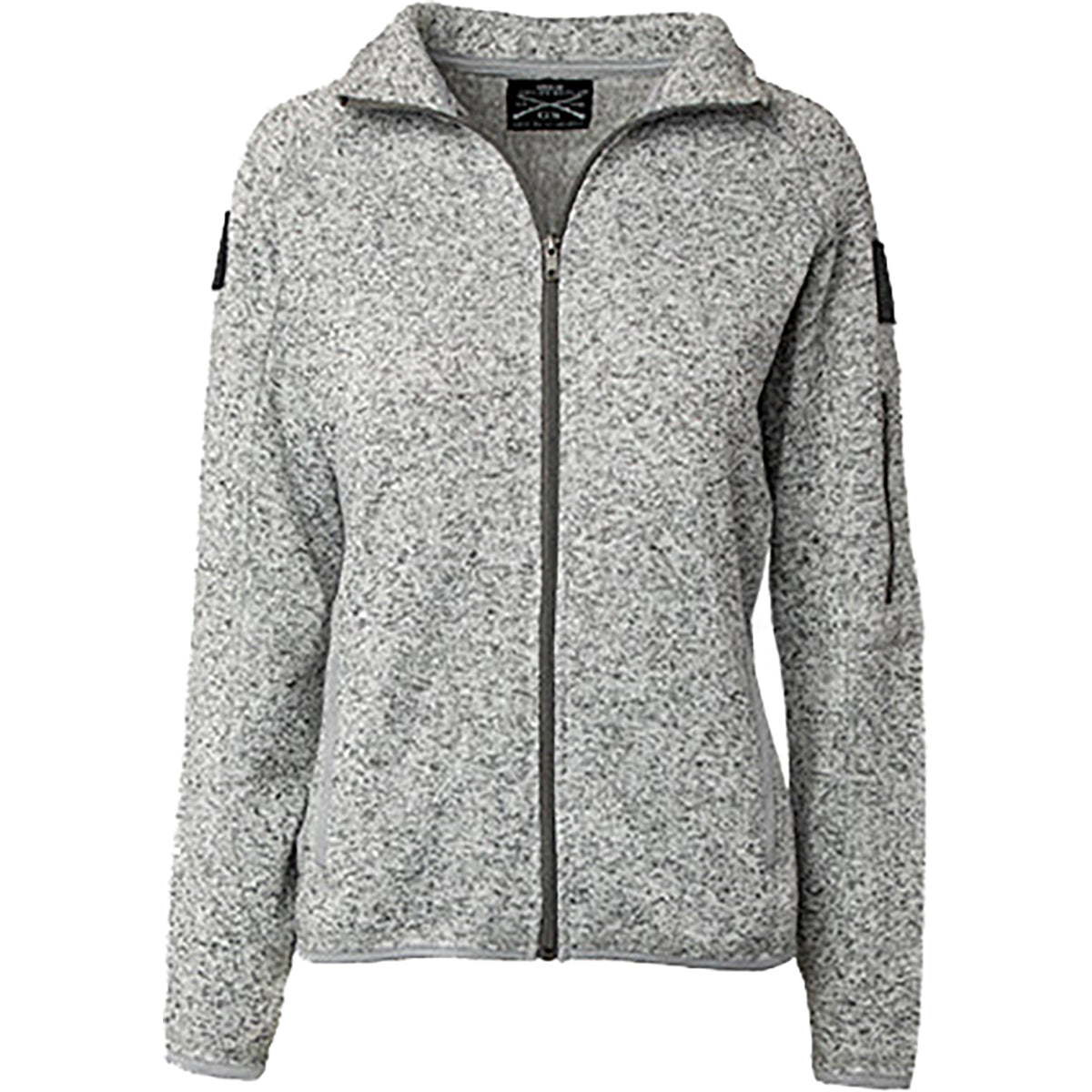 Grunt Style Women's Full Zip Sweater Jacket - Heather Gray - Forza Sports
